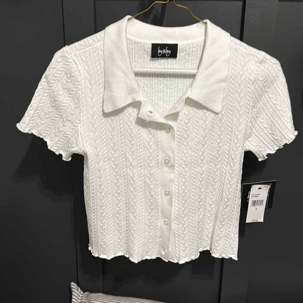 BY & BY BRAND WOMENS JUNIOR TOP SIZE MEDIUM